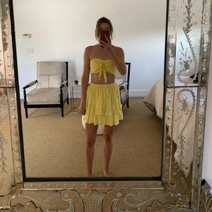 Yellow floral 2 piece set